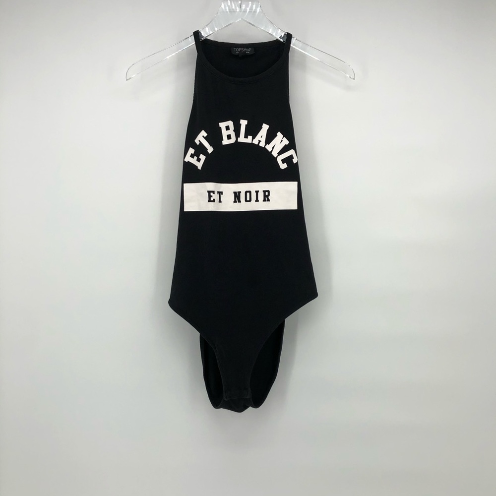 TOPSHOP graphic bodysuit sz10